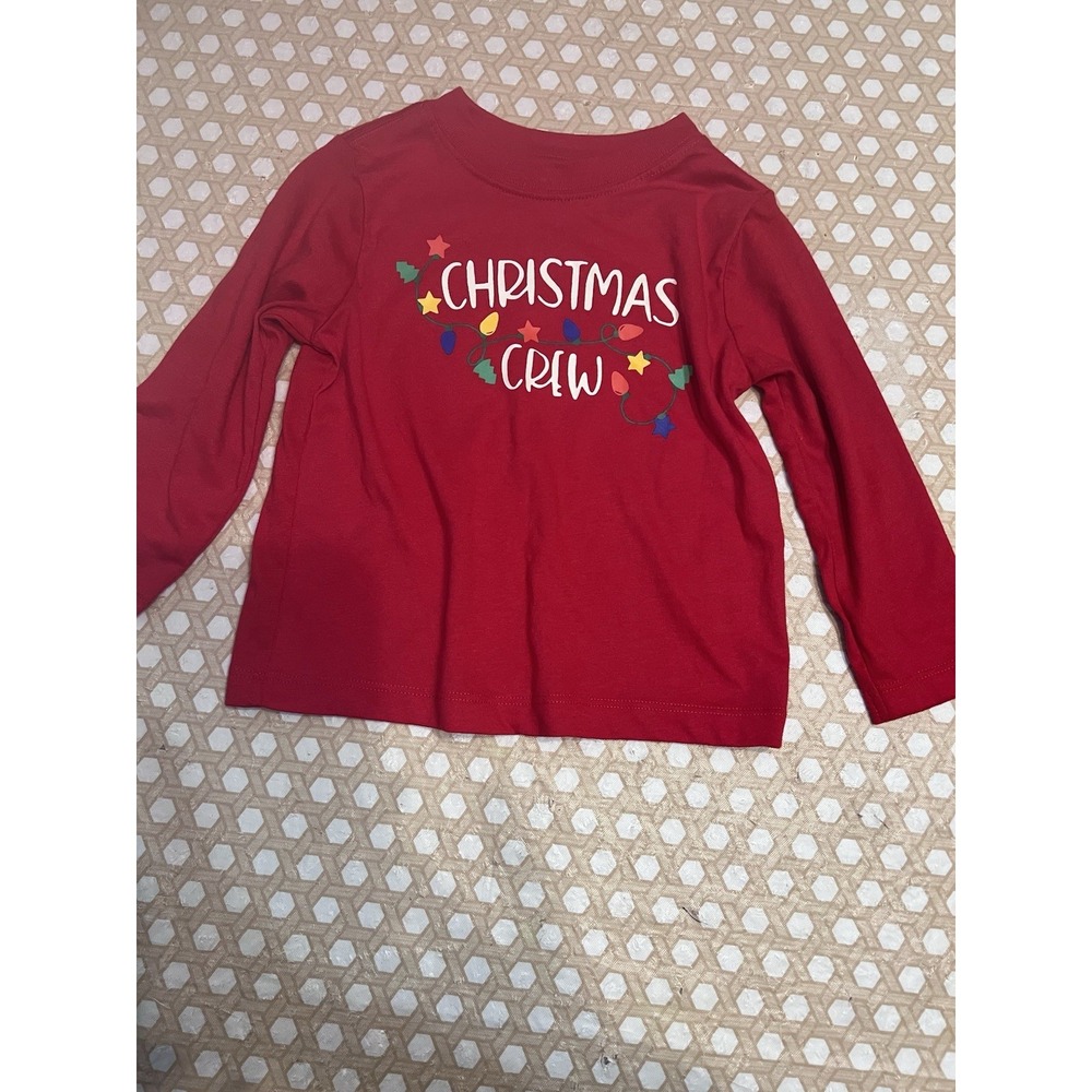 Kids Christmas shirt size 2T Red Christmas Crewv